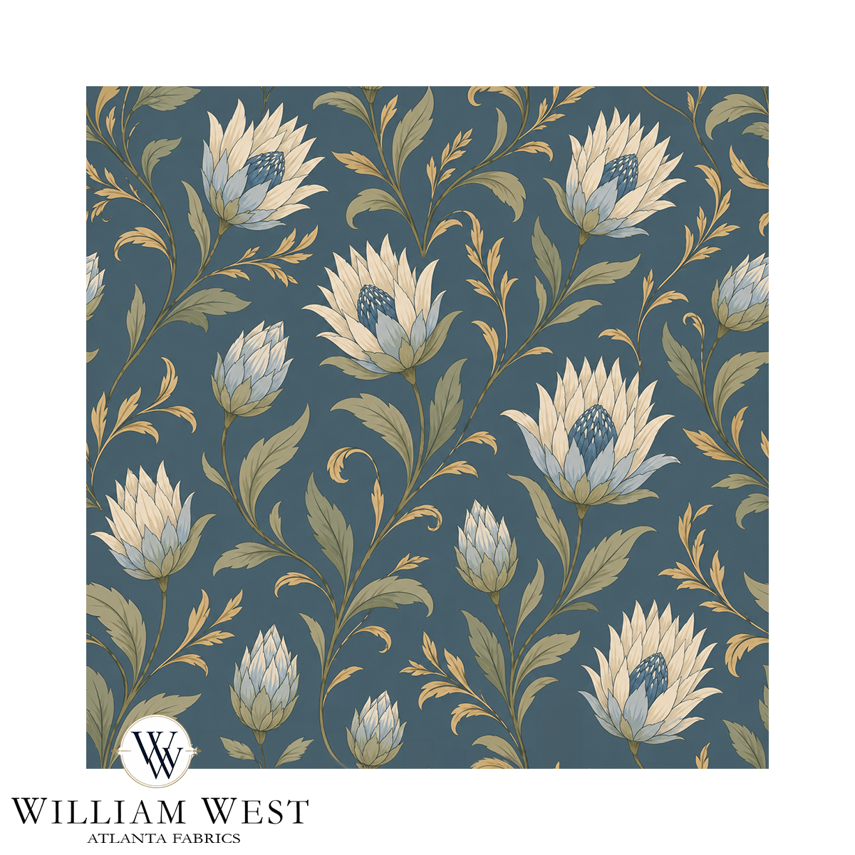 Atlanta Fabrics Shevenell Indigo Fabric | Atlanta Fabrics