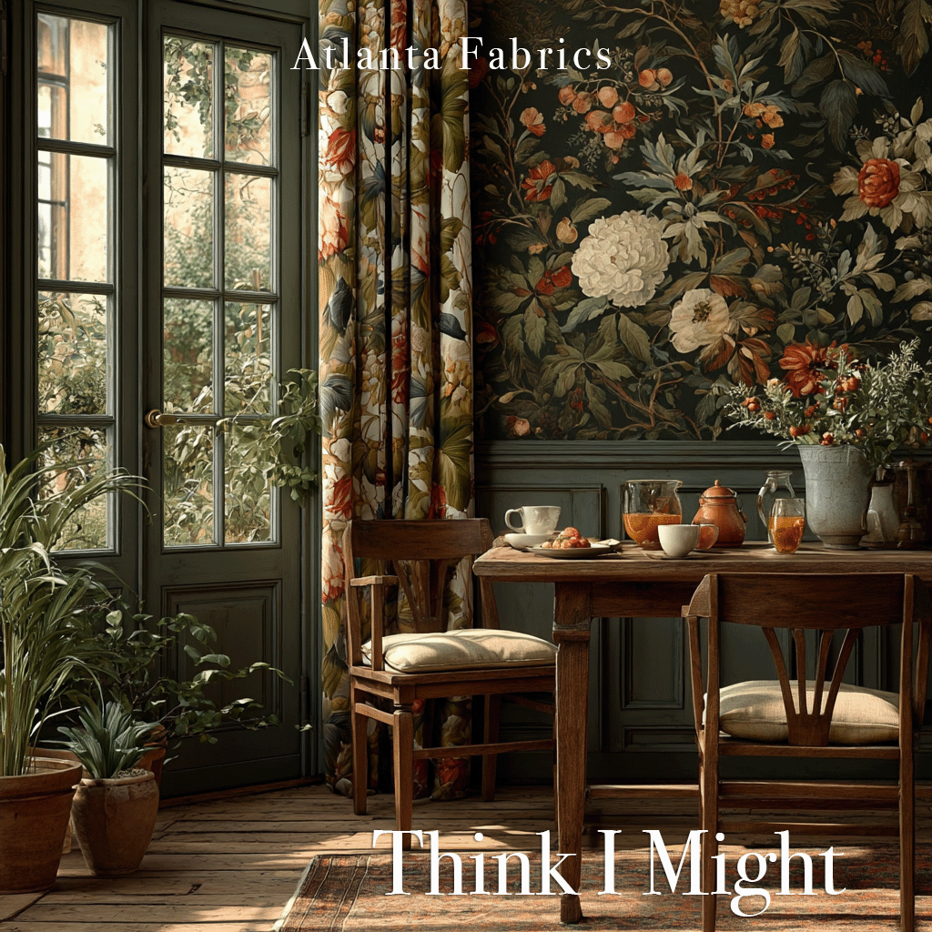 Atlanta Fabrics Think I Might Basil Fabric | Atlanta Fabrics