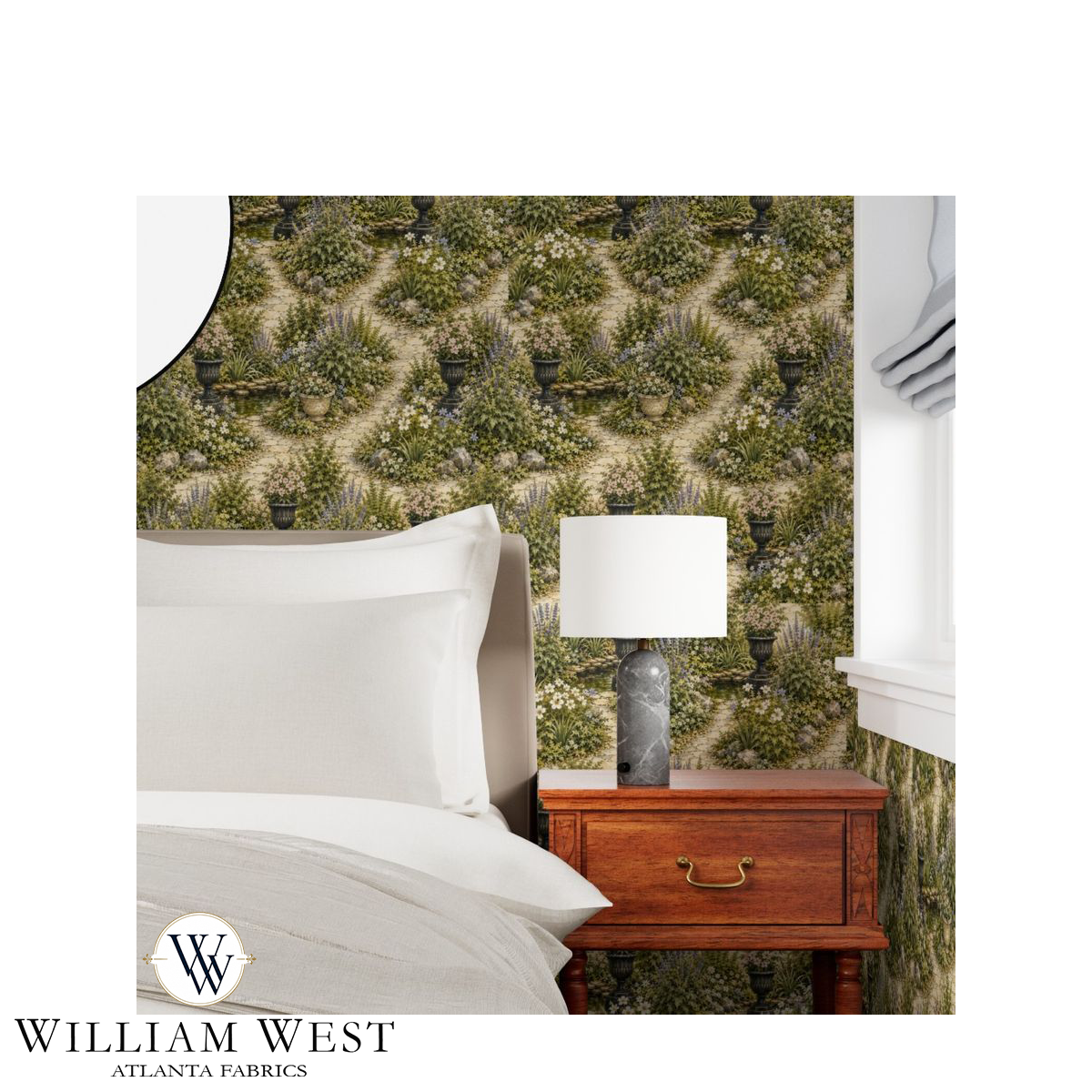 Atlanta Fabrics Tranquil Garden Fern Wallpaper | Atlanta Fabrics
