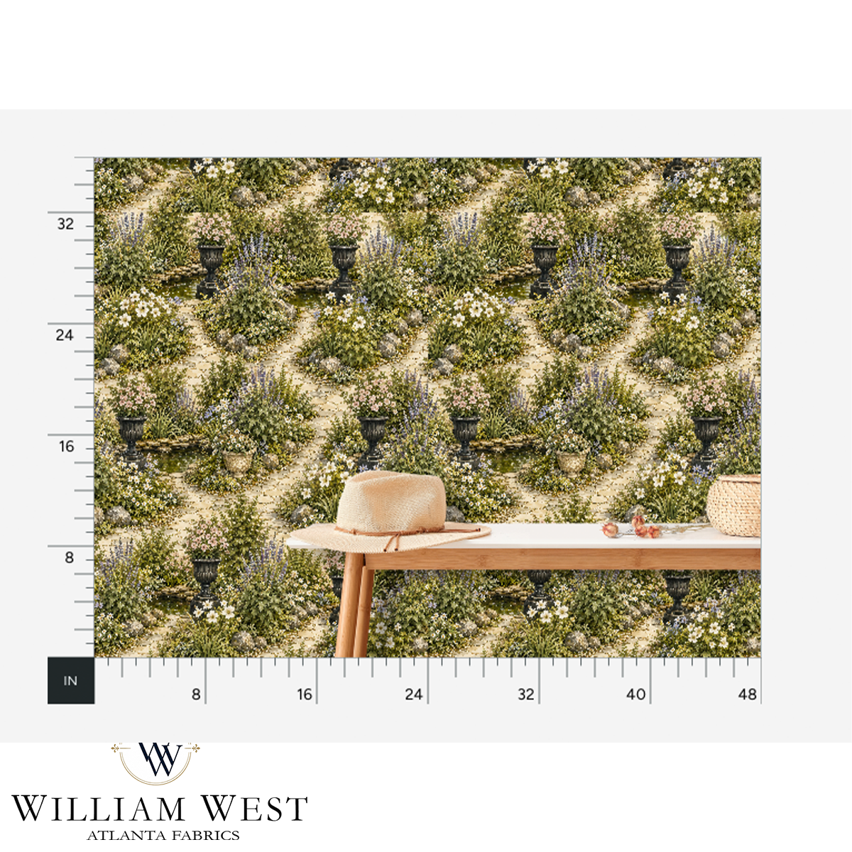Atlanta Fabrics Tranquil Garden Fern Wallpaper | Atlanta Fabrics