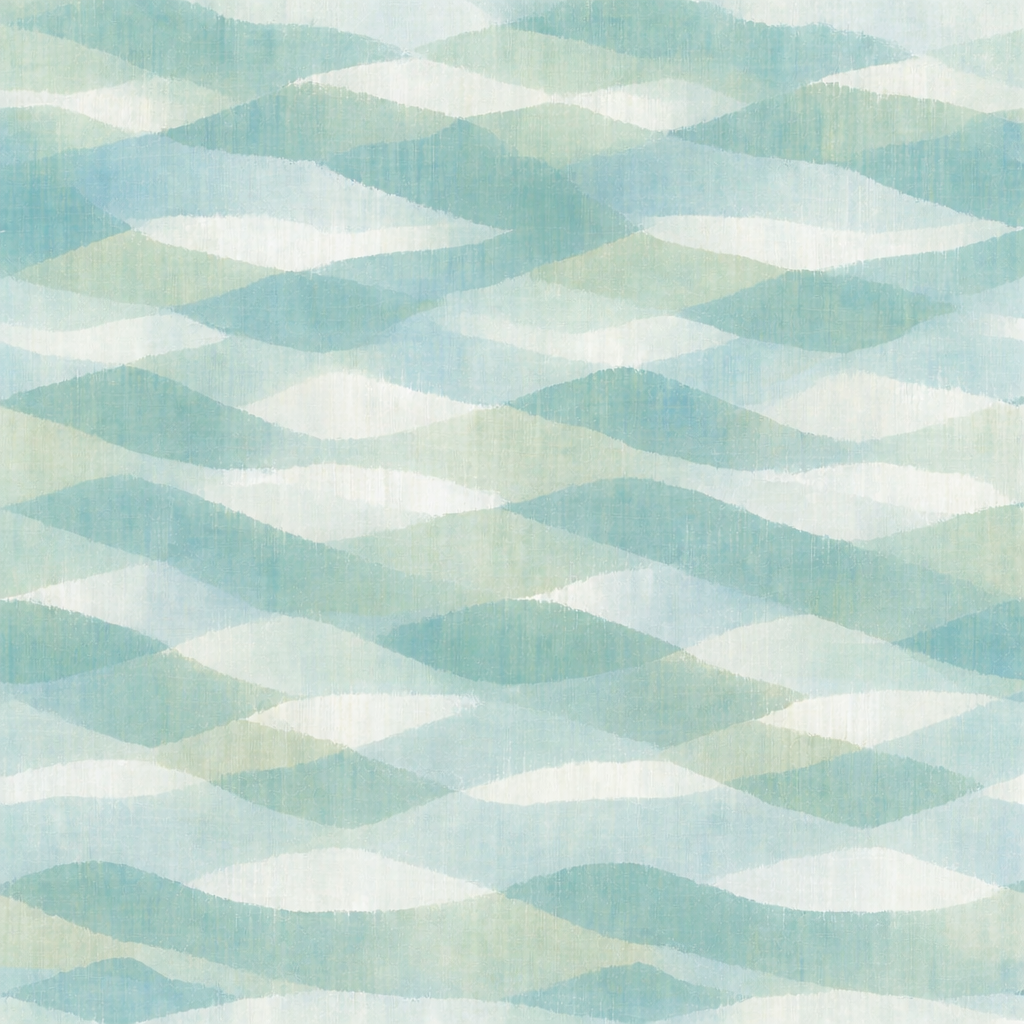 Atlanta Fabrics Watercolor Waves Sky Fabric | Atlanta Fabrics