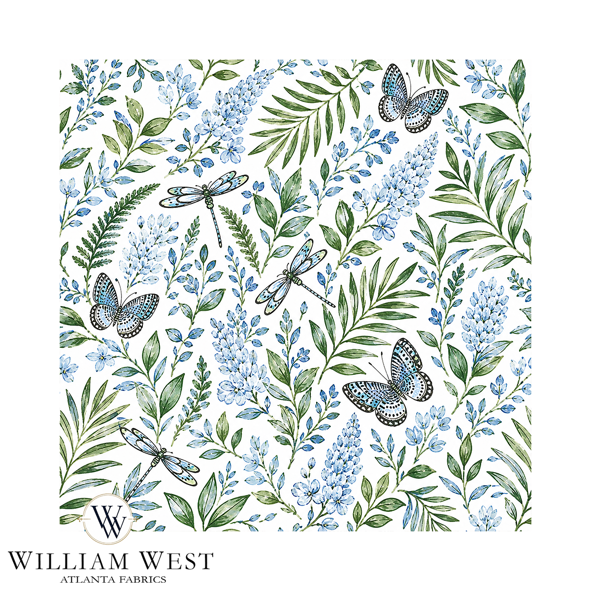 Atlanta Fabrics Waverly Arcade Sky Fabric | Atlanta Fabrics