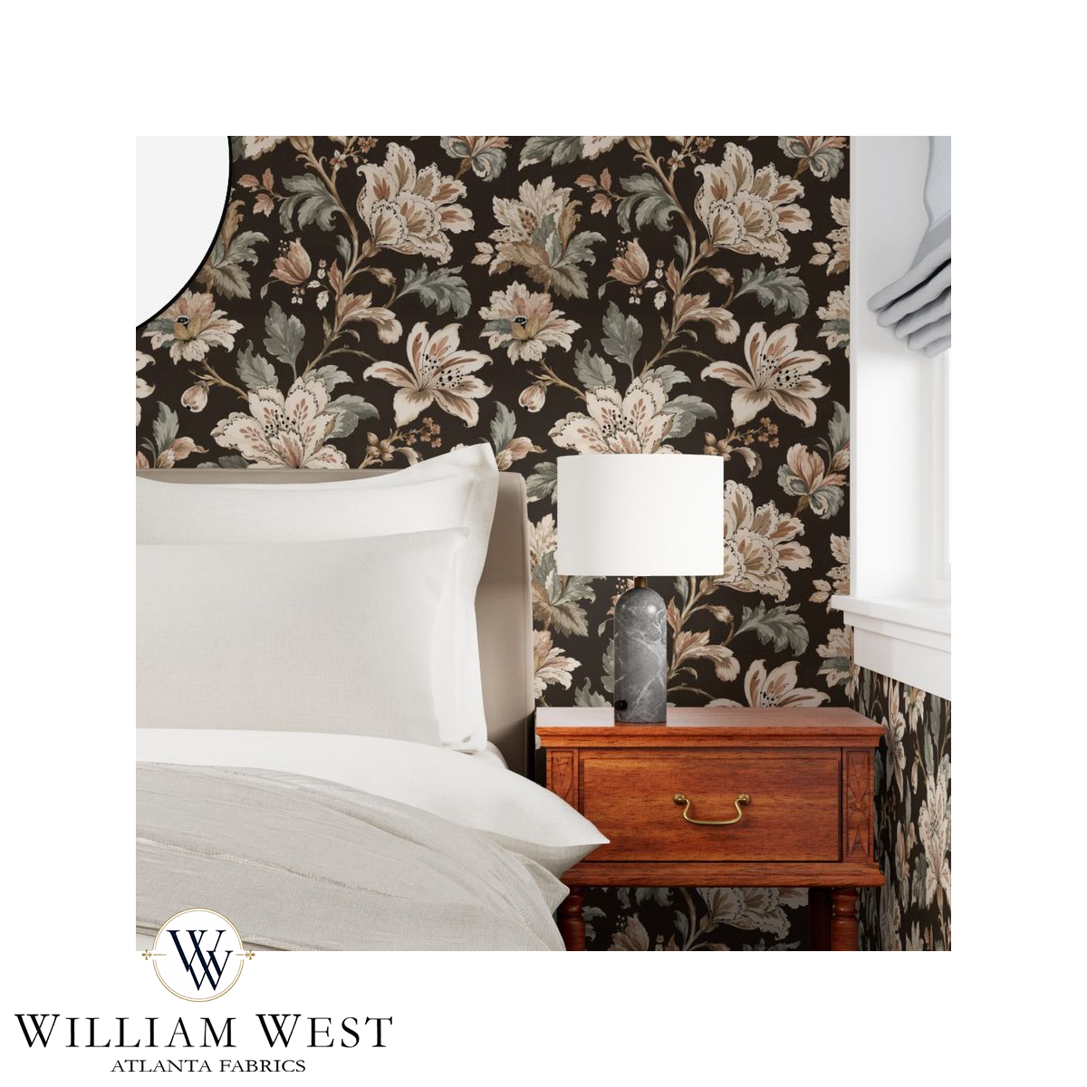 Atlanta Fabrics Whitcombe Garden Cafe Wallpaper Wallpaper | Atlanta Fabrics