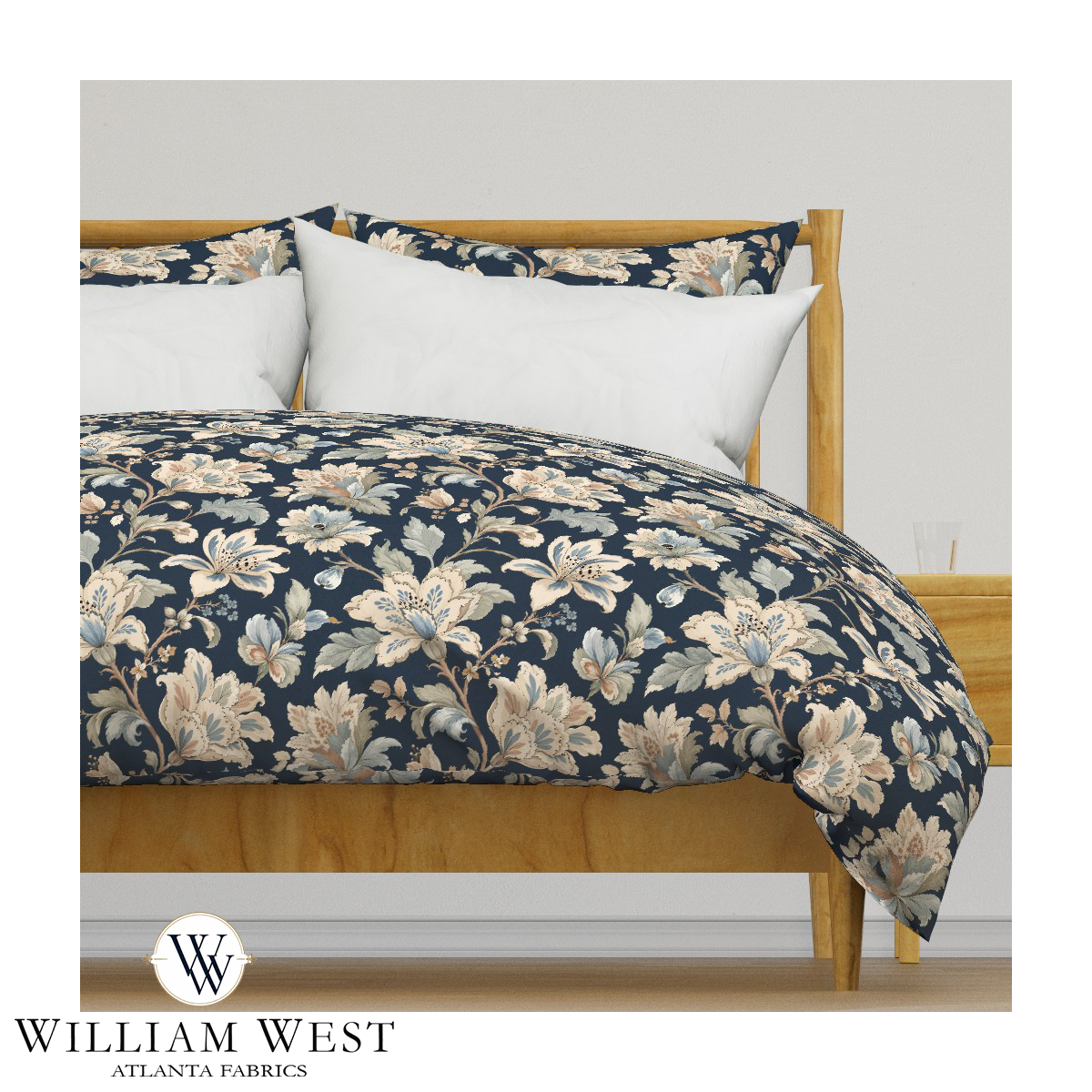 Atlanta Fabrics Whitcombe Garden Mint Fabric | Atlanta Fabrics