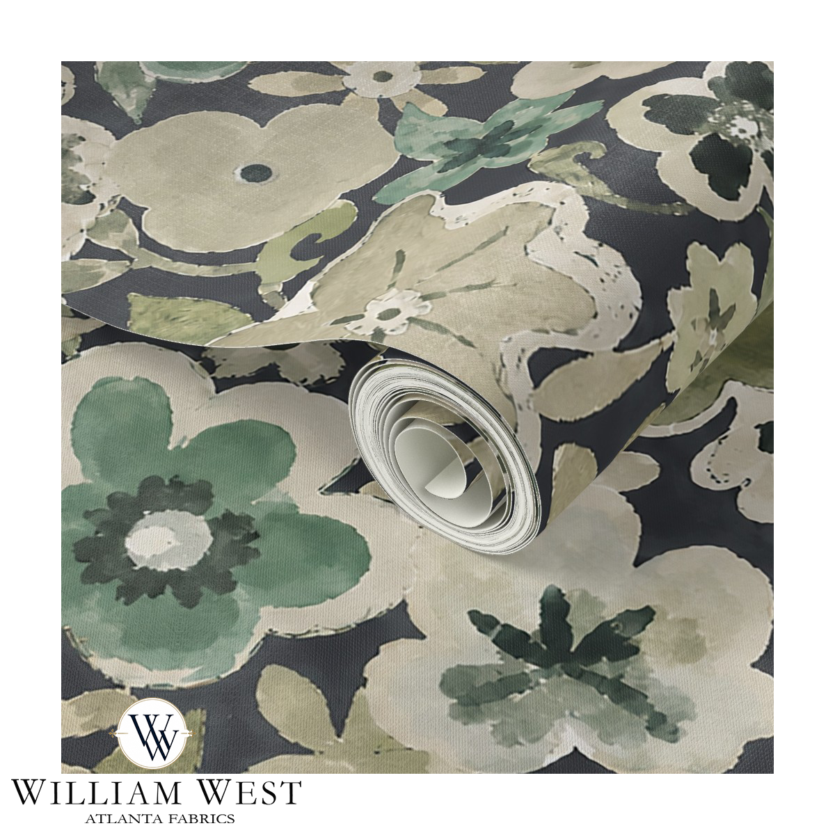 Atlanta Fabrics Wild! Green Wallpaper | Atlanta Fabrics