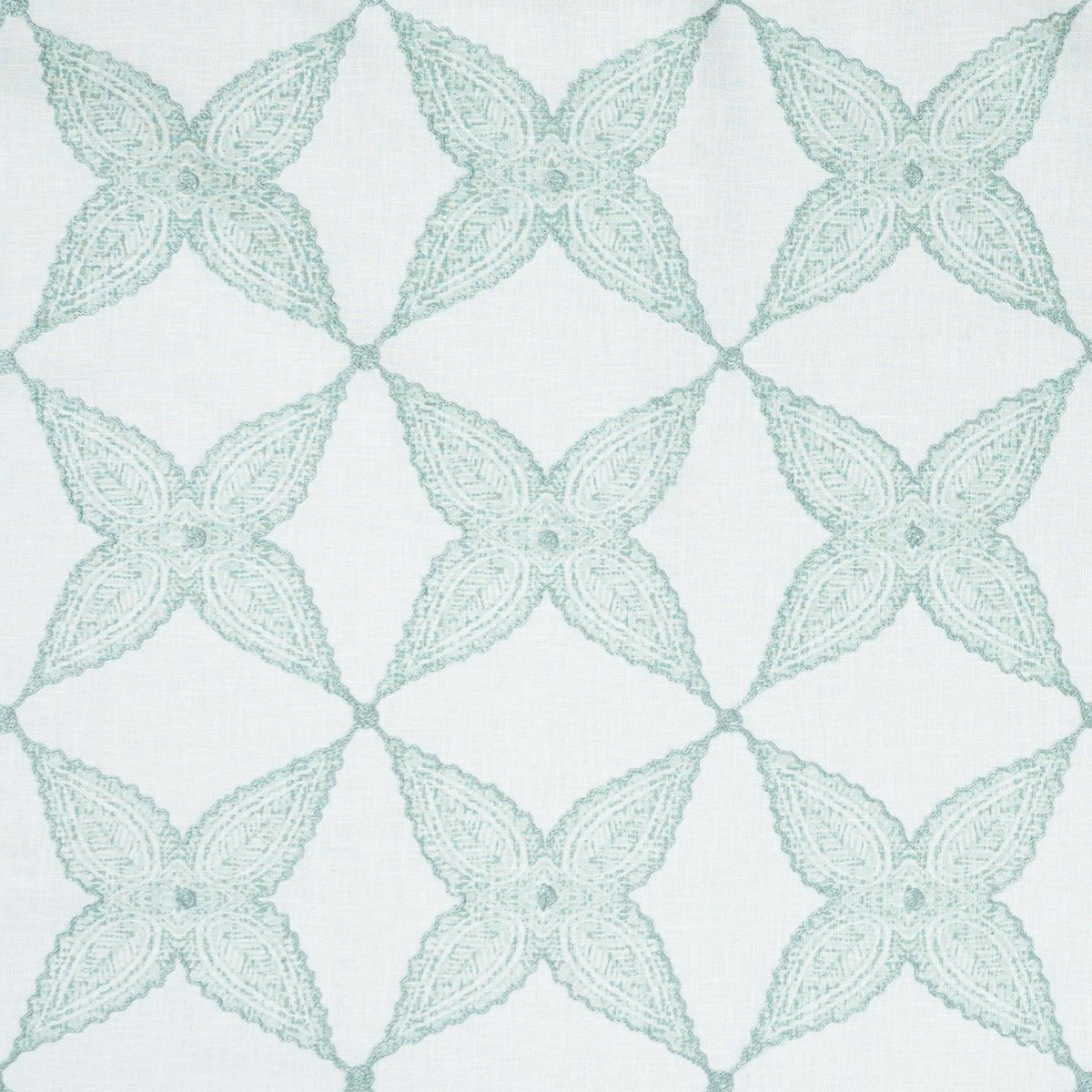Mitchell Fabrics Aster Floral-Aqua Fabric | Atlanta Fabrics