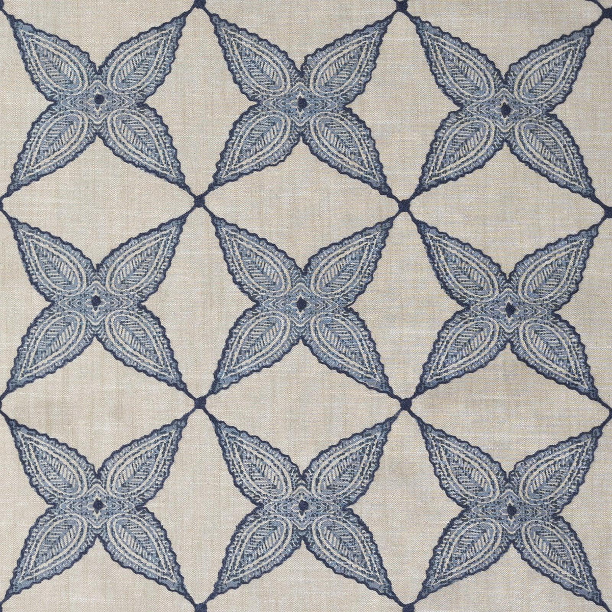 Mitchell Fabrics Aster Floral-Blue Fabric | Atlanta Fabrics