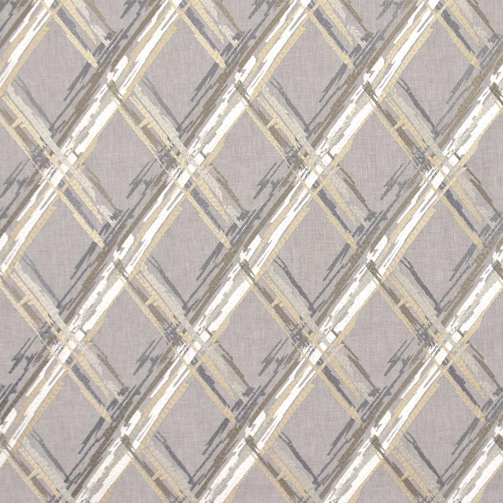 Carole Broken Diamonds Ashen Fabric | Atlanta Fabrics