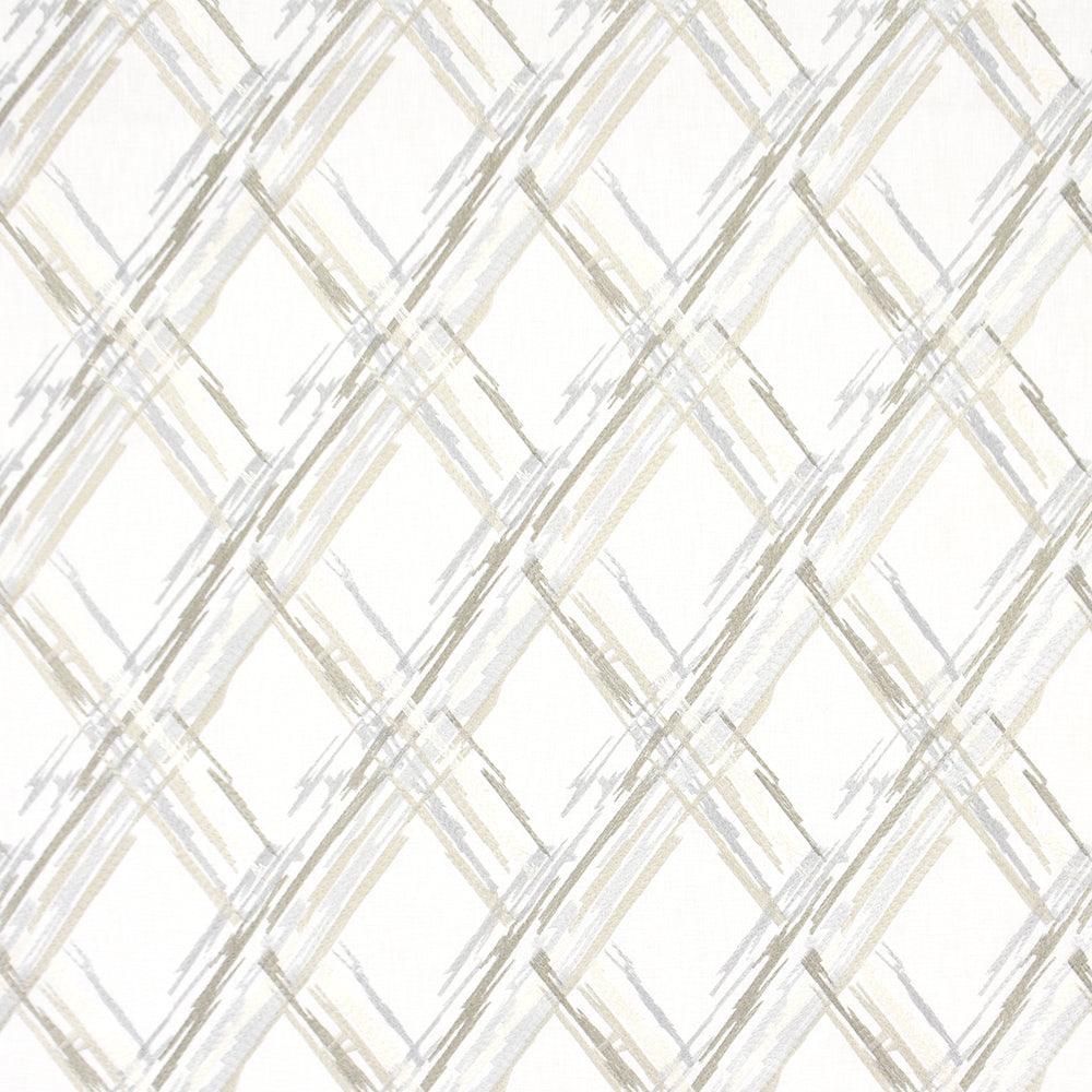 Carole Broken Diamonds Natural Fabric | Atlanta Fabrics