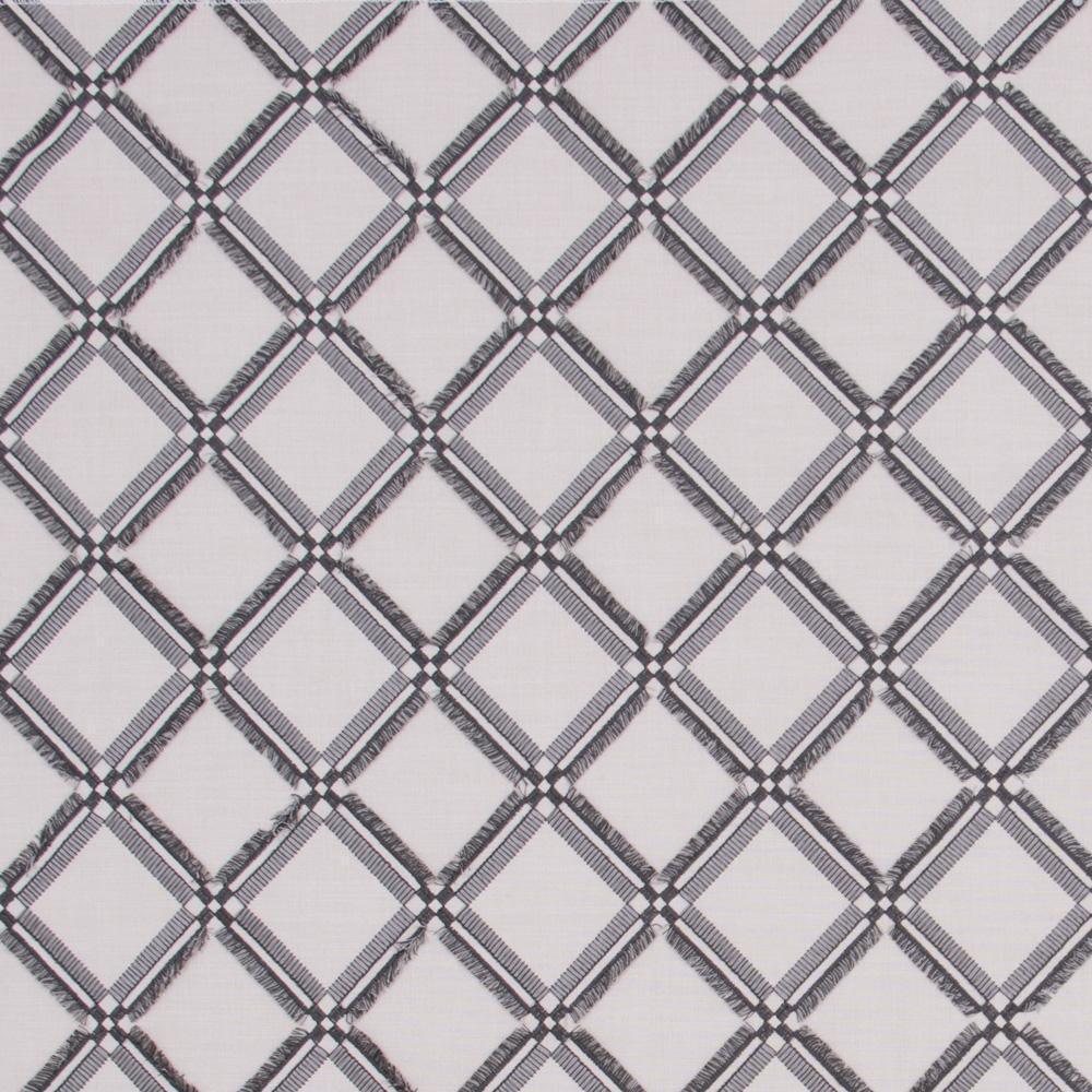 Carole Diamonds Within Charcoal Fabric | Atlanta Fabrics