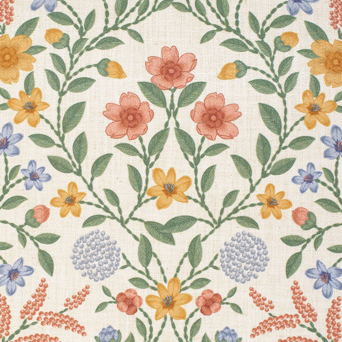 Mitchell Fabrics Springtime-Peach Fabric | Atlanta Fabrics