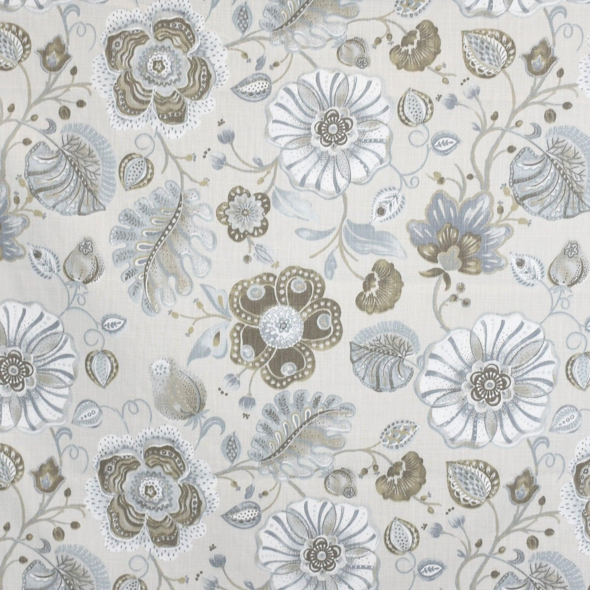 Flower Power S3892 Oyster - Atlanta Fabrics