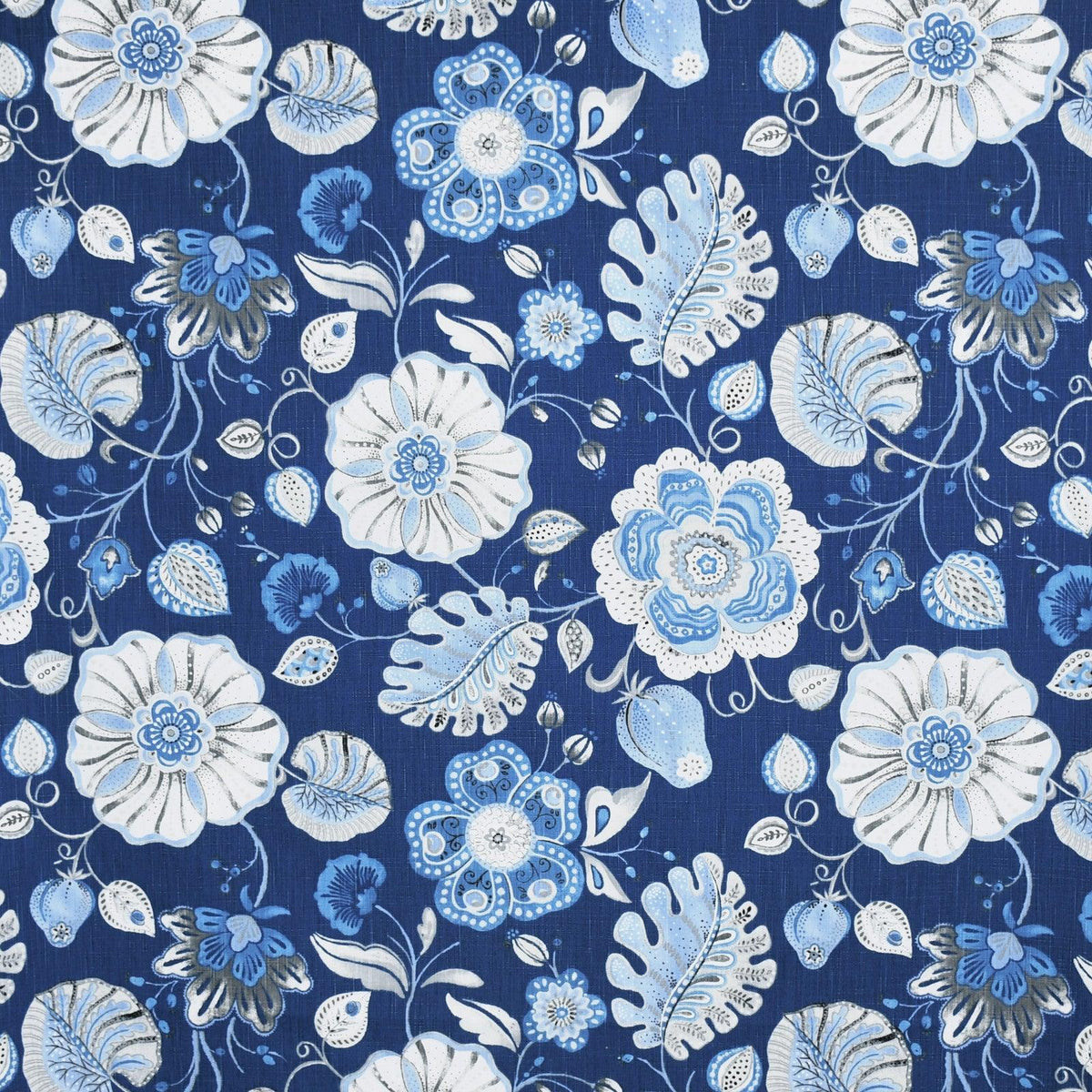 Flower Power S4015 Navy - Atlanta Fabrics