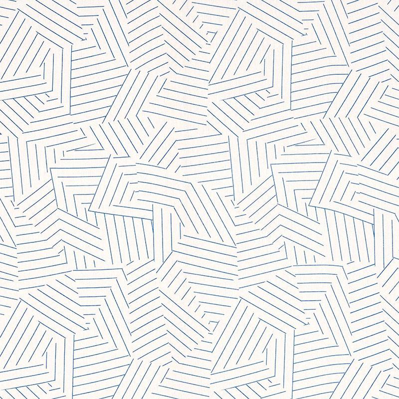 DECONSTRUCTED STRIPE COBALT FABRIC