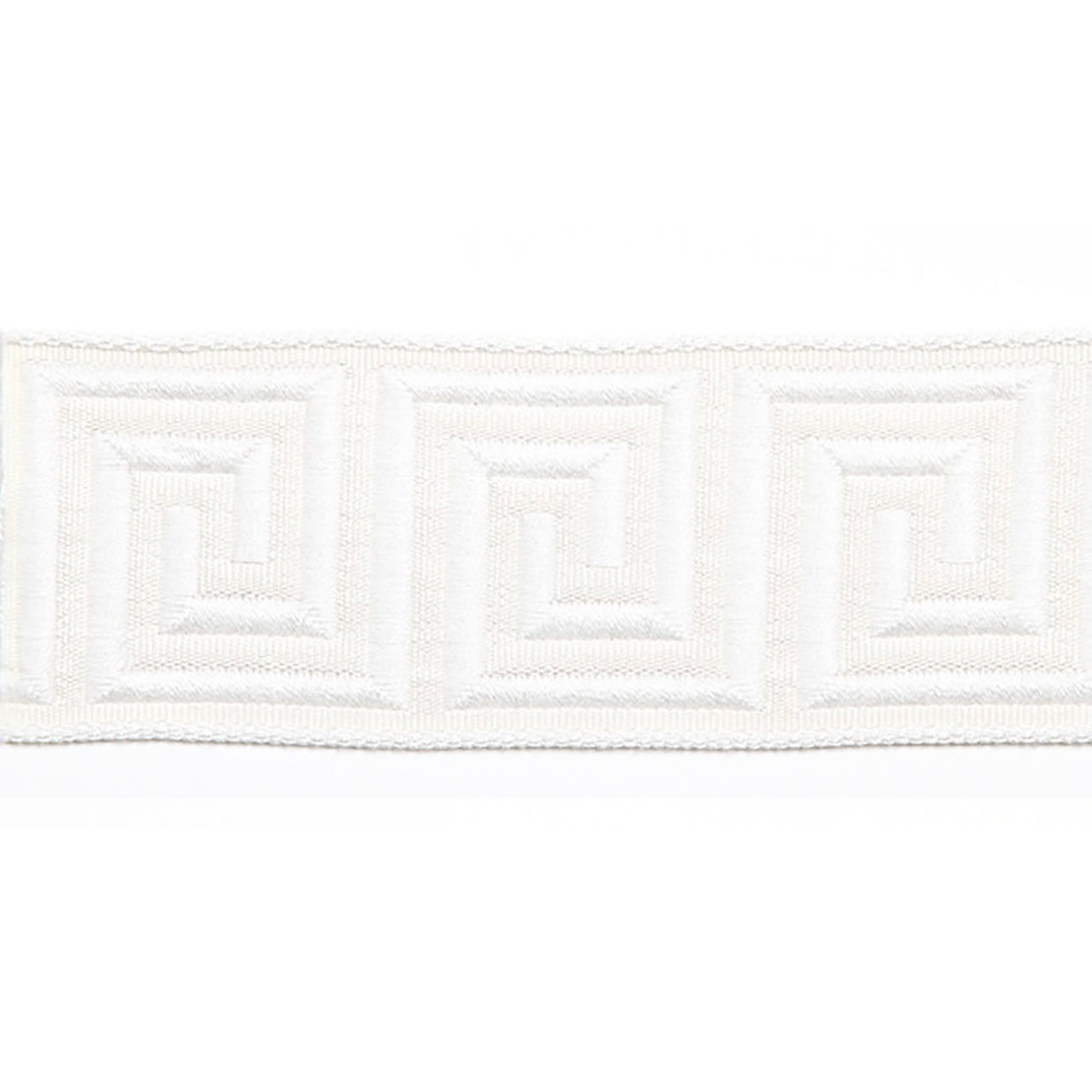 Hellenic 2" Key Jacquard Tape White