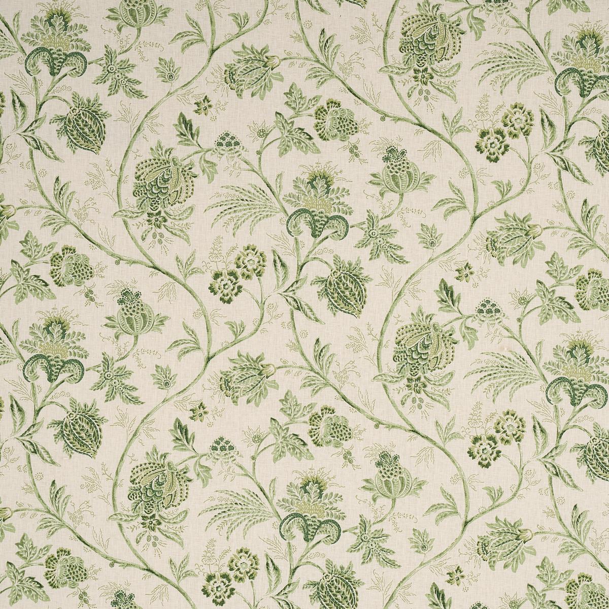 CHINOISERIE VINE LEAF GREEN FABRIC