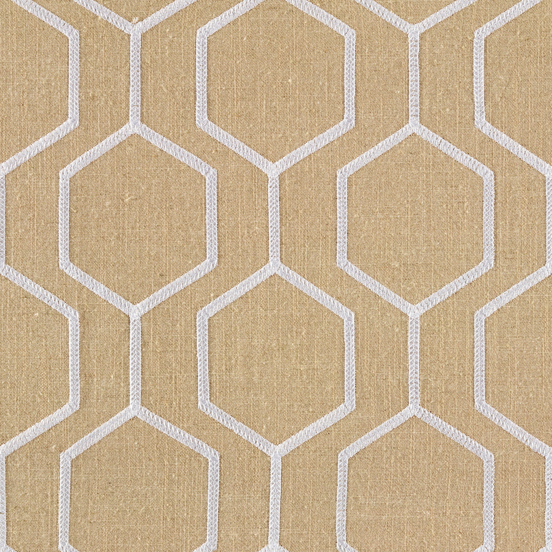 Europatex Socrates Hexagono Honey Fabric | Atlanta Fabrics