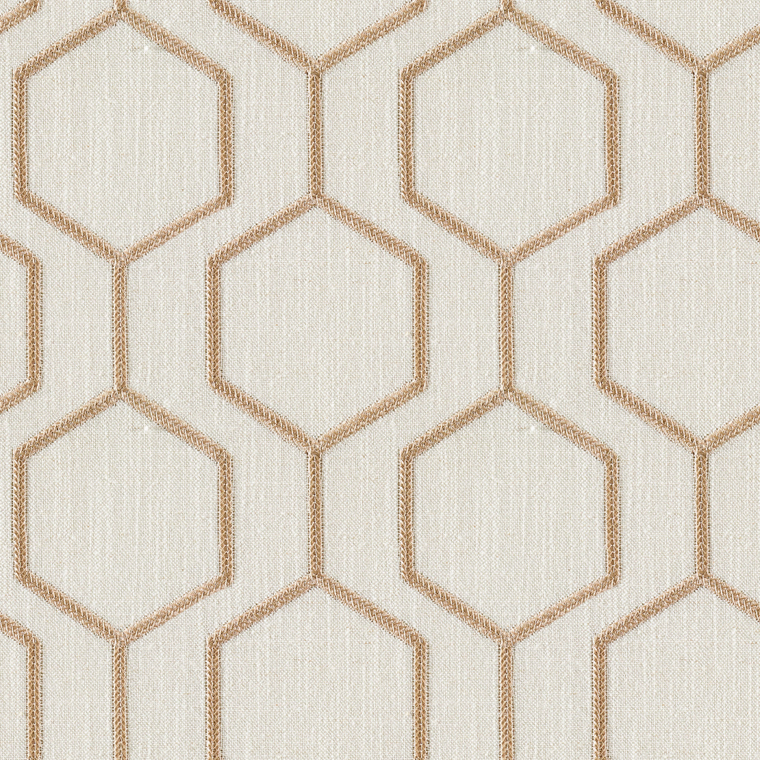 Europatex Socrates Hexagono Dove Fabric | Atlanta Fabrics