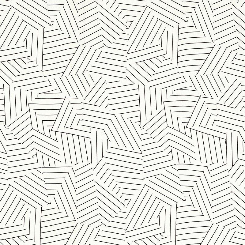 DECONSTRUCTED STRIPE INDOOR/OUTDOOR BLACK FABRIC