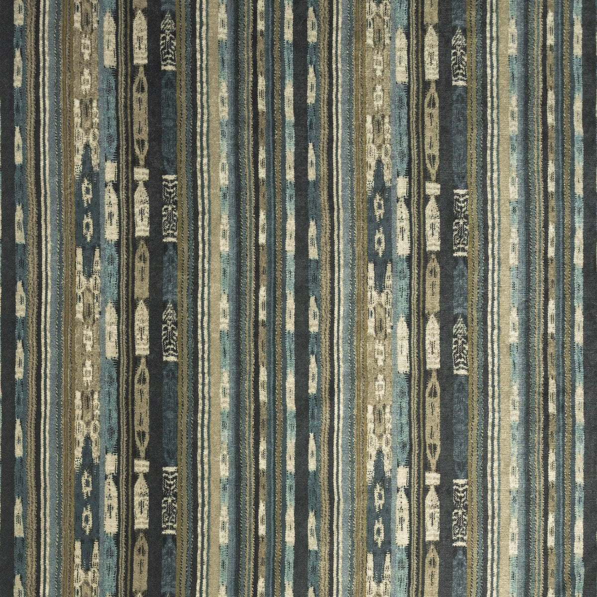 Mitchell Fabrics Jazzy Stripe-Indigo Fabric | Atlanta Fabrics