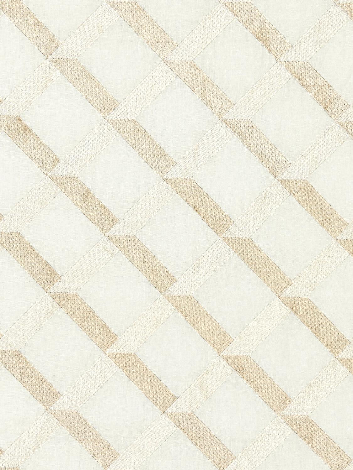 LATTICE EMBROIDERY ALABASTER - Atlanta Fabrics