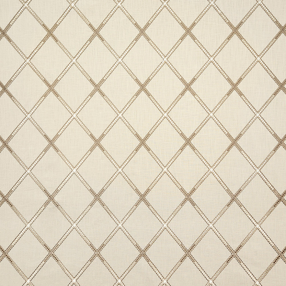 Carole Diamond Array Oatmeal Fabric | Atlanta Fabrics