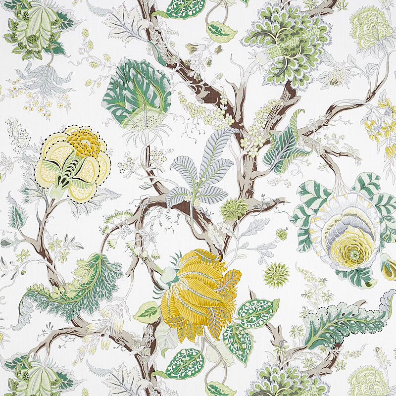 INDIAN ARBRE CITRON FABRIC