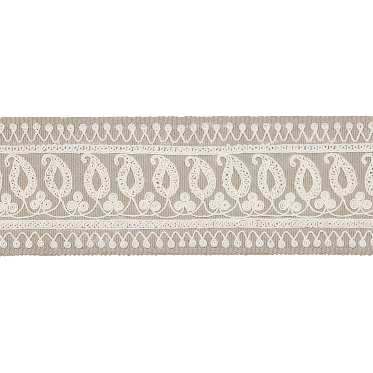 PAISLEY EMBROIDERED TAPE SAND