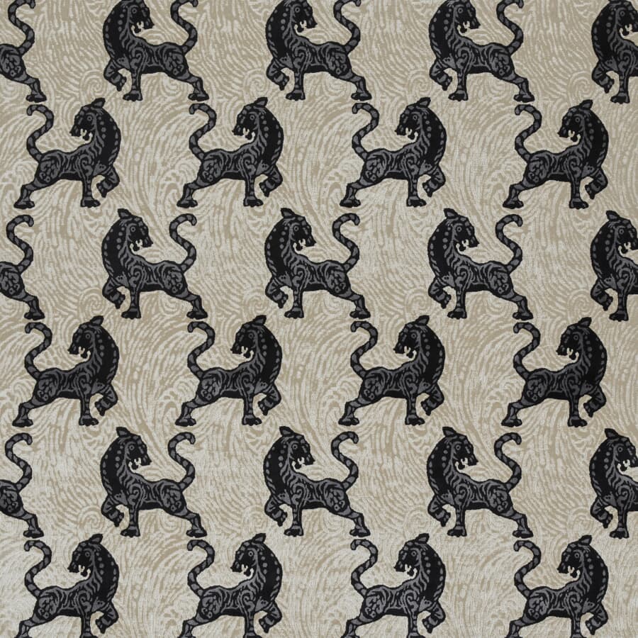 AFRICA 2 BLACK/TAN Fabric