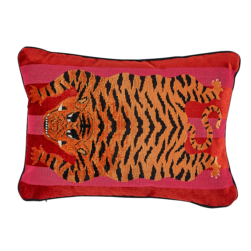 Velvet tiger clearance cushion