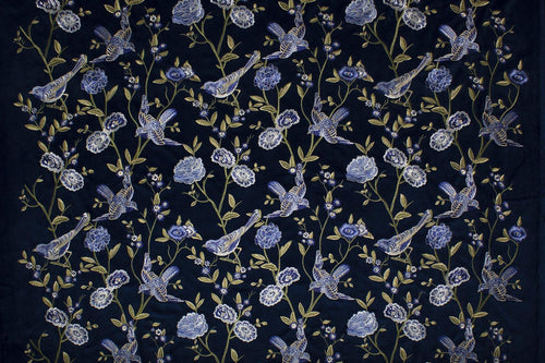 Birdland-Blue - Atlanta Fabrics
