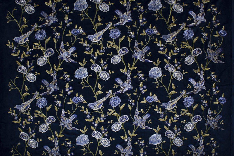 Birdland-Blue - Atlanta Fabrics