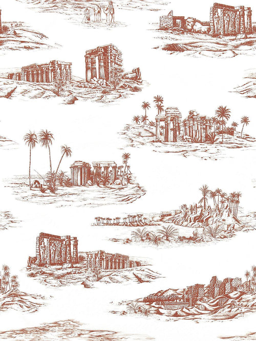 CAIRO TOILE RED CLAY - Atlanta Fabrics
