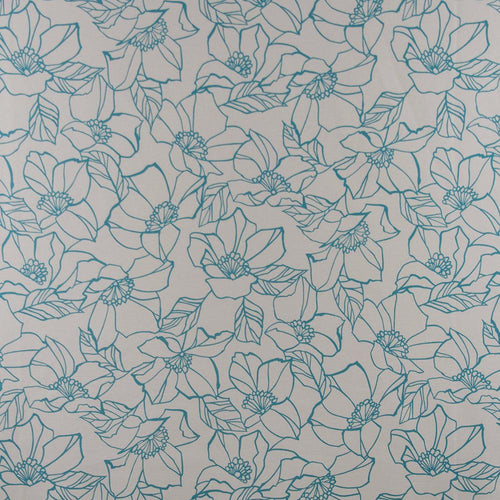 Flower Stencil Aqua - Atlanta Fabrics