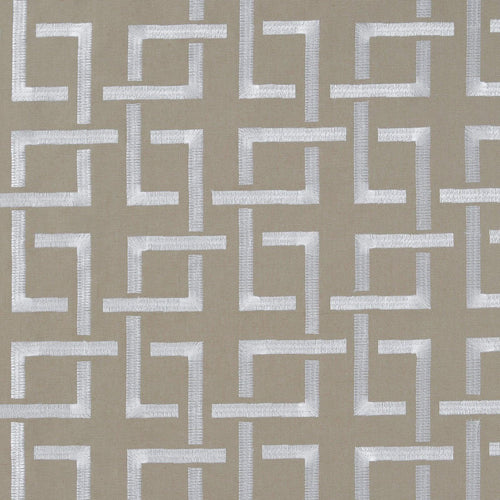Gia-Stone w/White - Atlanta Fabrics