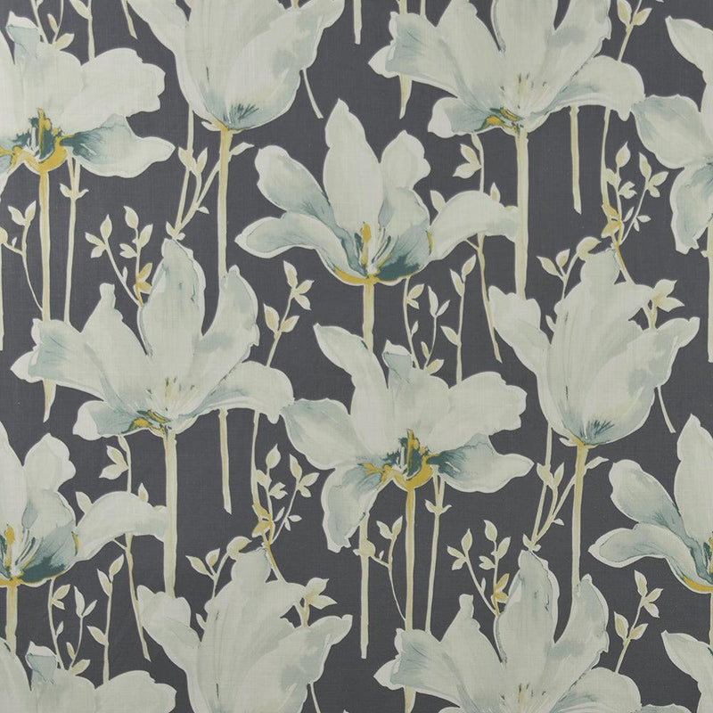 Lotus Blooms Navy - Atlanta Fabrics