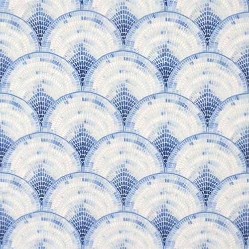 Mosaic Fan Bluebell - Atlanta Fabrics