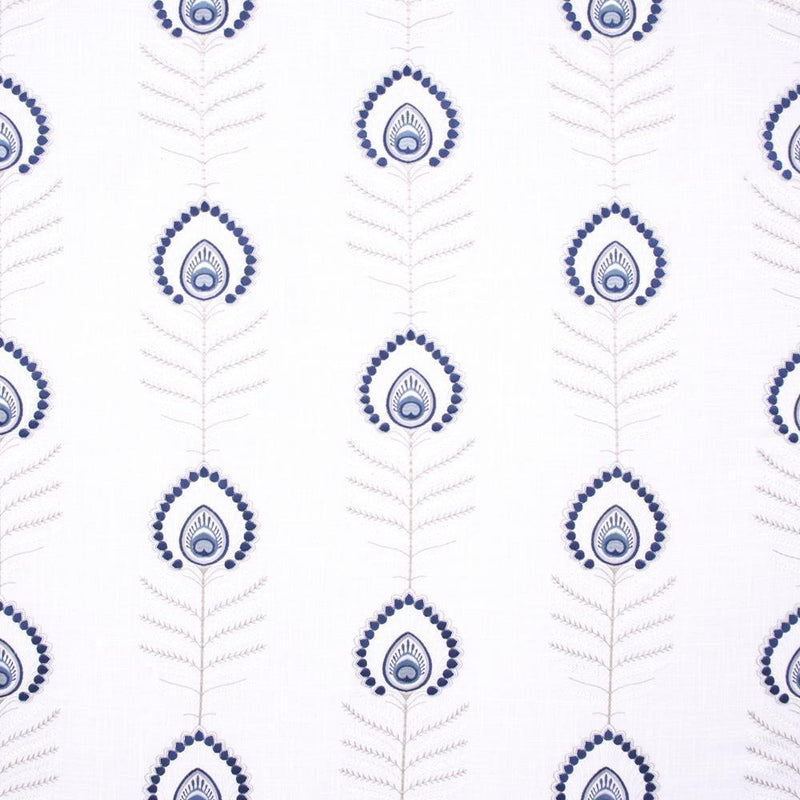 Peacock Feather Cobalt - Atlanta Fabrics
