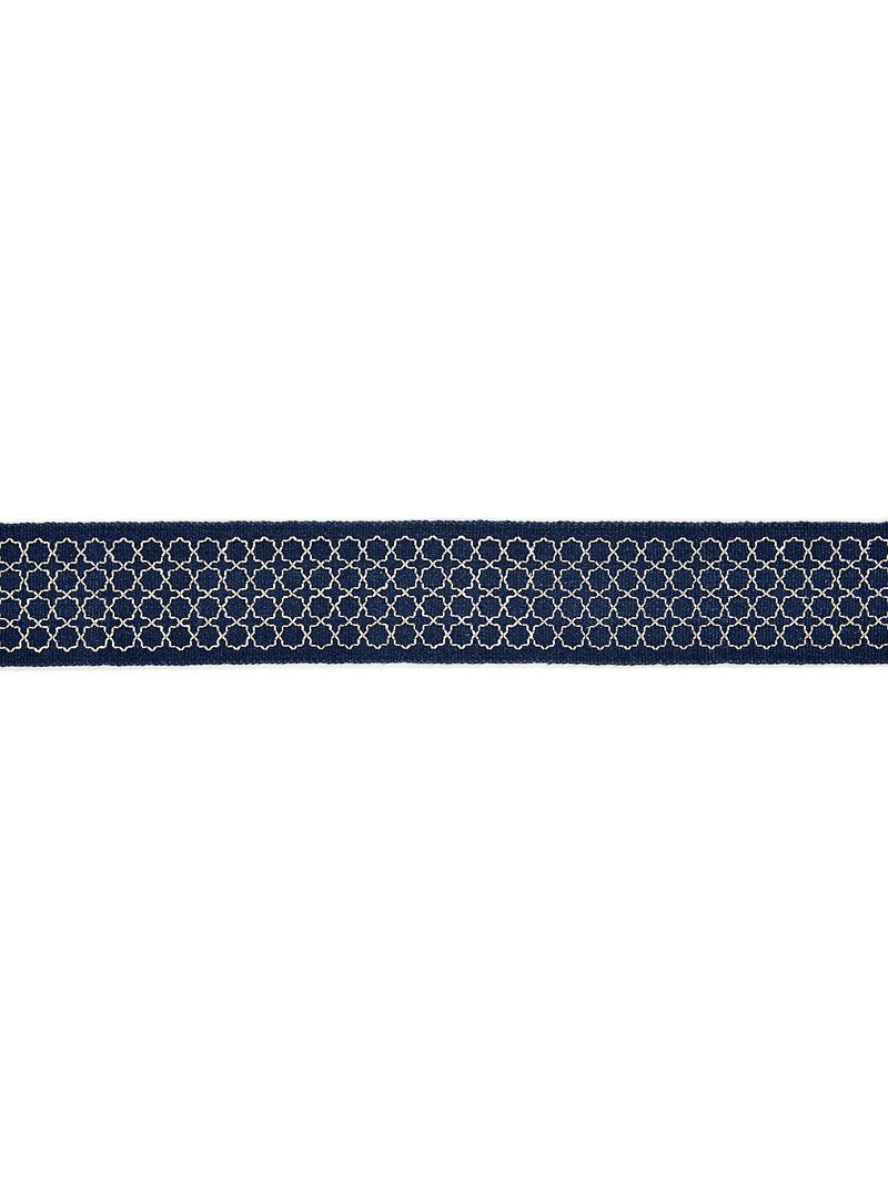 SEVILLE EMBROIDERED TAPE INDIGO - Atlanta Fabrics