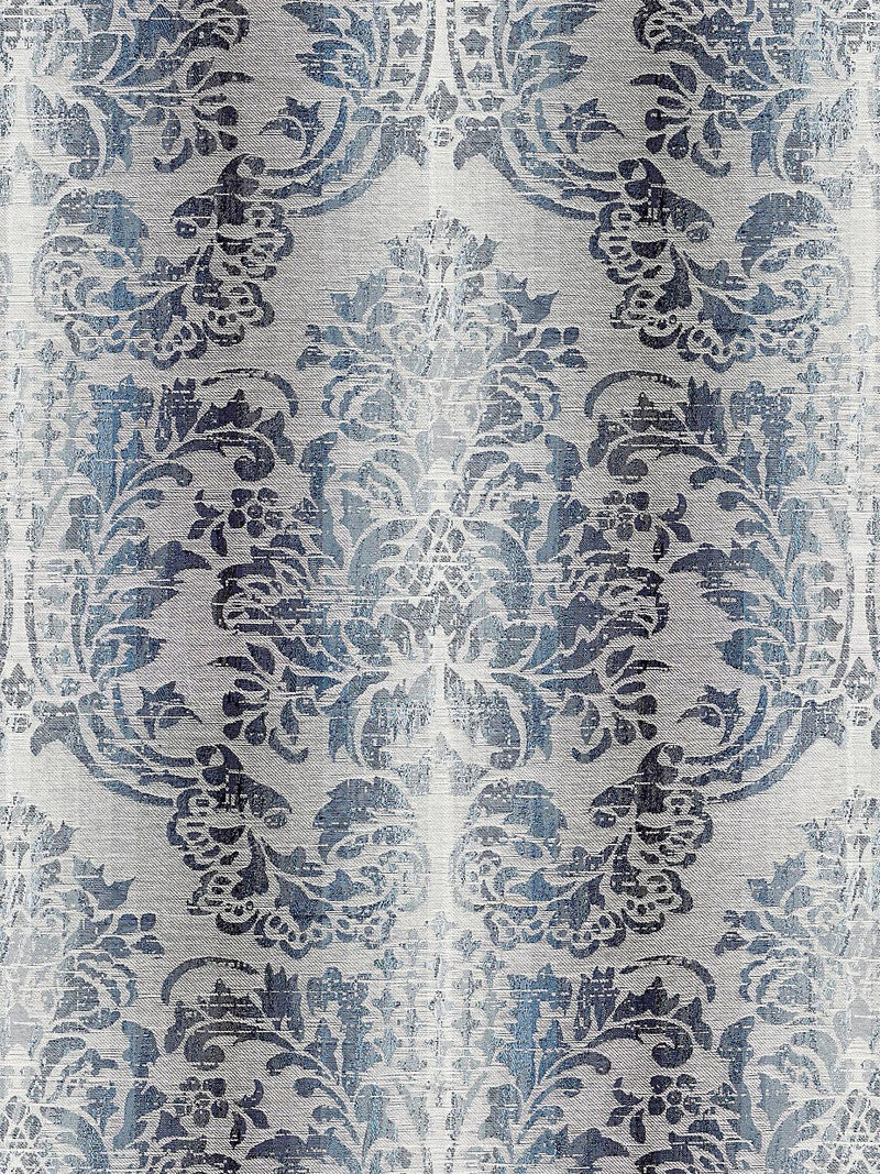 SORRENTO LINEN DAMASK INDIGO - Atlanta Fabrics