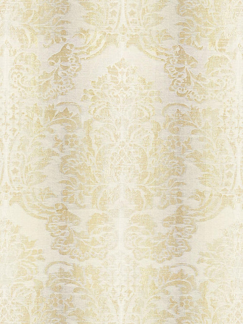 SORRENTO LINEN DAMASK PARCHMENT - Atlanta Fabrics