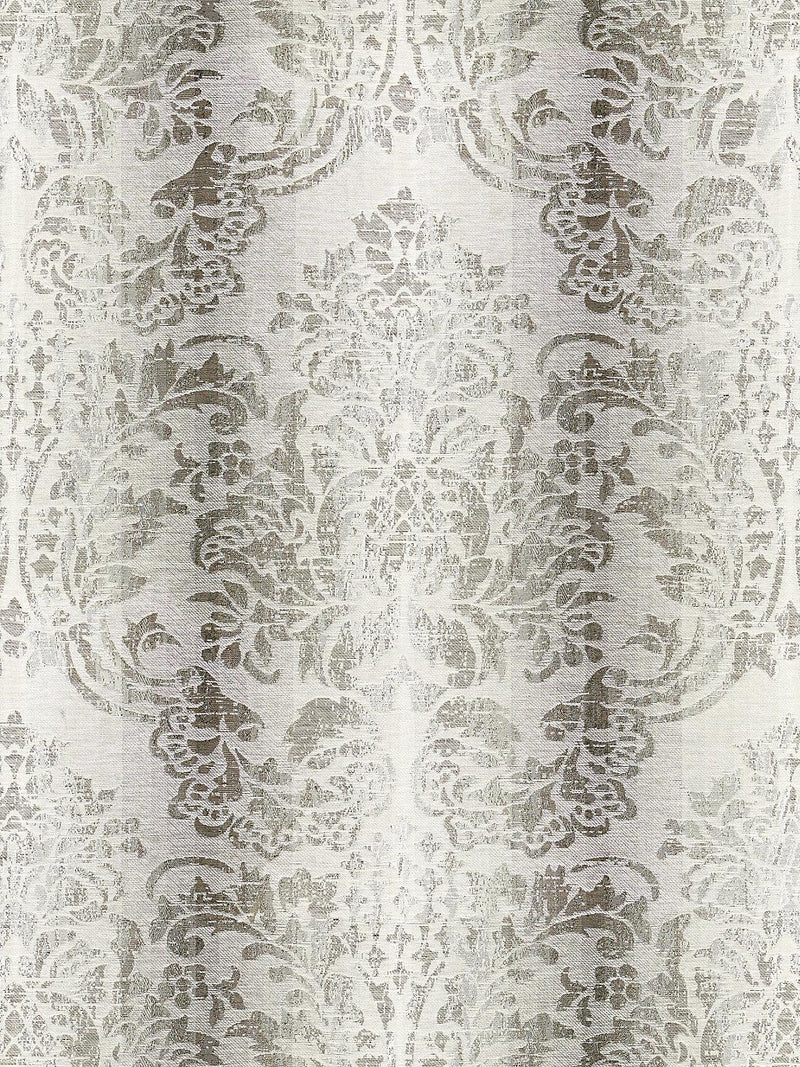 SORRENTO LINEN DAMASK ZINC - Atlanta Fabrics